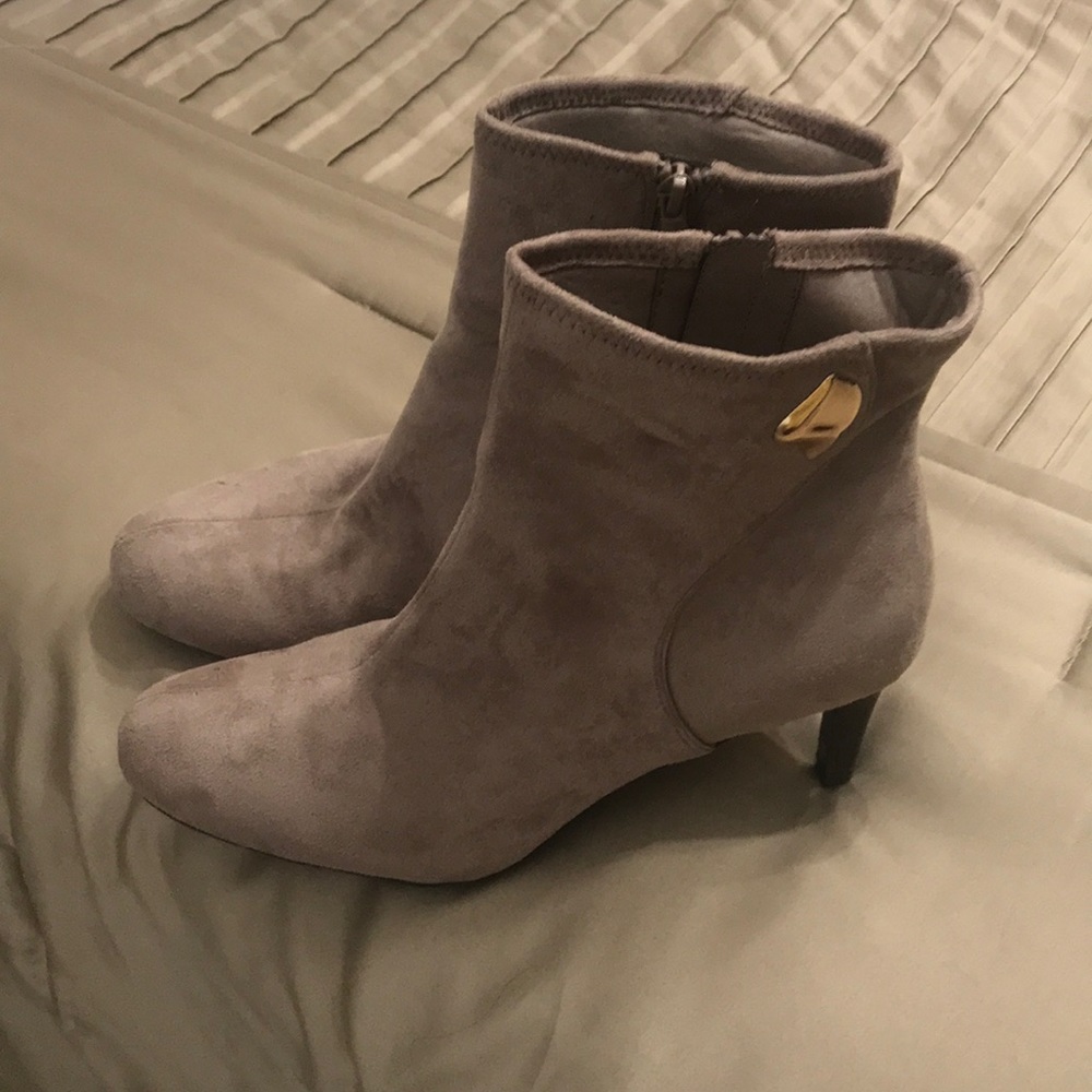 Tan booties